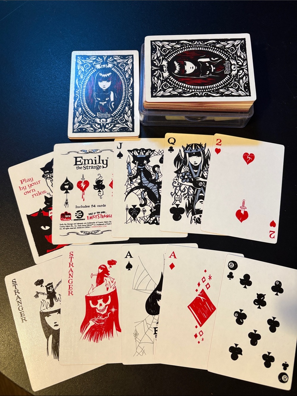 Emily the Strange Themed Playing Cards — Black, Red & White Deck